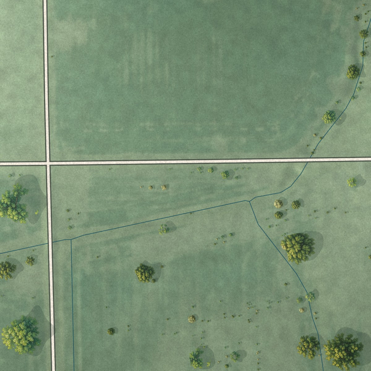 Second close-up of the map of Verona, Illinois print showing more streets and buildings