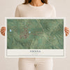 Map of Vienna, Illinois, 12 x 18 inch unframed archival matte print