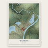 Wedron, Illinois map print, the full design