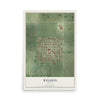 Map of Weldon, Illinois, 12 x 18 inch unframed archival matte print