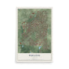 Map of Wheaton, Illinois, 12 x 18 inch unframed archival matte print
