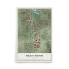 Map of Willowbrook, Illinois, 12 x 18 inch unframed archival matte print