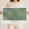 Map of Wilmington, Will County, Illinois, 12 x 18 inch unframed archival matte print