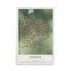 Map of Windsor, Shelby County, Illinois, 12 x 18 inch unframed archival matte print