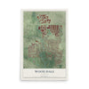 Map of Wood Dale, Illinois, 12 x 18 inch unframed archival matte print