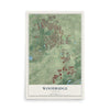 Map of Woodridge, Illinois, 12 x 18 inch unframed archival matte print