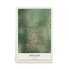 Map of Zeigler, Illinois, 12 x 18 inch unframed archival matte print