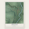 Abington, Indiana map print, the full design