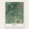 Aboite, Indiana map print, the full design
