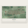 Aetna, Indiana map print, the full design