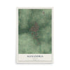 Map of Alexandria, Indiana, 12 x 18 inch unframed archival matte print
