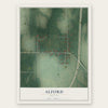 Alford, Indiana map print, the full design