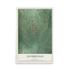 Map of Alfordsville, Indiana, 12 x 18 inch unframed archival matte print