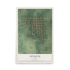 Map of Atlanta, Indiana, 12 x 18 inch unframed archival matte print