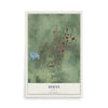 Map of Berne, Indiana, 12 x 18 inch unframed archival matte print