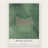 Bethel Village, Indiana map print, the full design