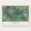 Black Oak, Indiana map print, the full design