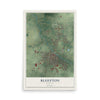 Map of Bluffton, Indiana, 12 x 18 inch unframed archival matte print