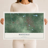 Map of Boonville, Indiana, 12 x 18 inch unframed archival matte print