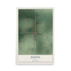 Map of Boston, Indiana, 12 x 18 inch unframed archival matte print