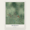 Brimfield, Indiana map print, the full design