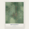 Bringhurst, Indiana map print, the full design