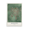 Map of Brownstown, Indiana, 12 x 18 inch unframed archival matte print