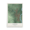 Map of Clinton, Indiana, 12 x 18 inch unframed archival matte print