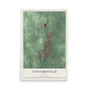 Map of Connersville, Indiana, 12 x 18 inch unframed archival matte print