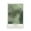 Map of Corunna, Indiana, 12 x 18 inch unframed archival matte print