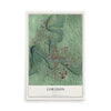 Map of Corydon, Indiana, 12 x 18 inch unframed archival matte print