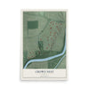 Map of Crows Nest, Indiana, 12 x 18 inch unframed archival matte print