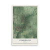 Map of Cumberland, Indiana, 12 x 18 inch unframed archival matte print