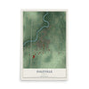 Map of Daleville, Indiana, 12 x 18 inch unframed archival matte print