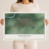 Map of Darlington, Indiana, 12 x 18 inch unframed archival matte print