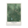 Map of Darmstadt, Indiana, 12 x 18 inch unframed archival matte print