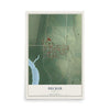 Map of Decker, Indiana, 12 x 18 inch unframed archival matte print