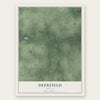 Deerfield, Indiana map print, the full design