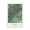 Map of Delphi, Indiana, 12 x 18 inch unframed archival matte print