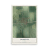 Map of Dunreith, Indiana, 12 x 18 inch unframed archival matte print