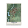 Map of Edinburgh, Indiana, 12 x 18 inch unframed archival matte print