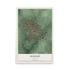 Map of Elwood, Indiana, 12 x 18 inch unframed archival matte print