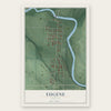 Eugene, Indiana map print, the full design