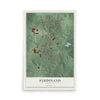 Map of Ferdinand, Indiana, 12 x 18 inch unframed archival matte print