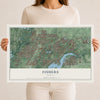 Map of Fishers, Indiana, 12 x 18 inch unframed archival matte print