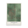 Map of Fort Branch, Indiana, 12 x 18 inch unframed archival matte print