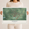 Map of Fremont, Indiana, 12 x 18 inch unframed archival matte print