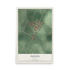 Map of Fulton, Indiana, 12 x 18 inch unframed archival matte print