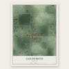 Goldsmith, Indiana map print, the full design