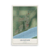 Map of Grandview, Indiana, 12 x 18 inch unframed archival matte print